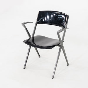 2007 Emilio Ambasz for Knoll Visor Stacking Dining Arm Chair in Black 25x Avail