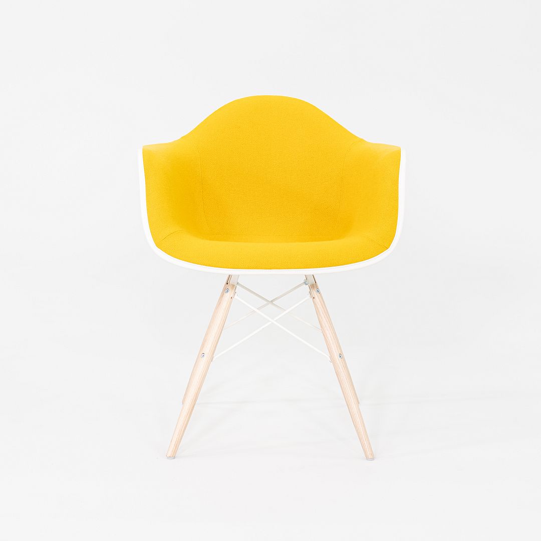 2022 Herman Miller Eames DAW Dining Chair in Yellow w/ Eiffel Base 3x Available