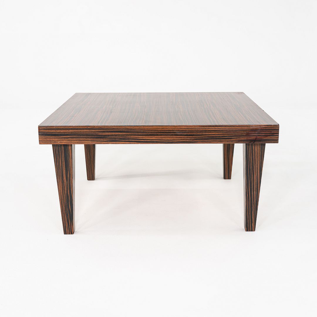 2000s Zanotta Macassar Ebony Coffee / Side Table, Italian Design, 35 Inches