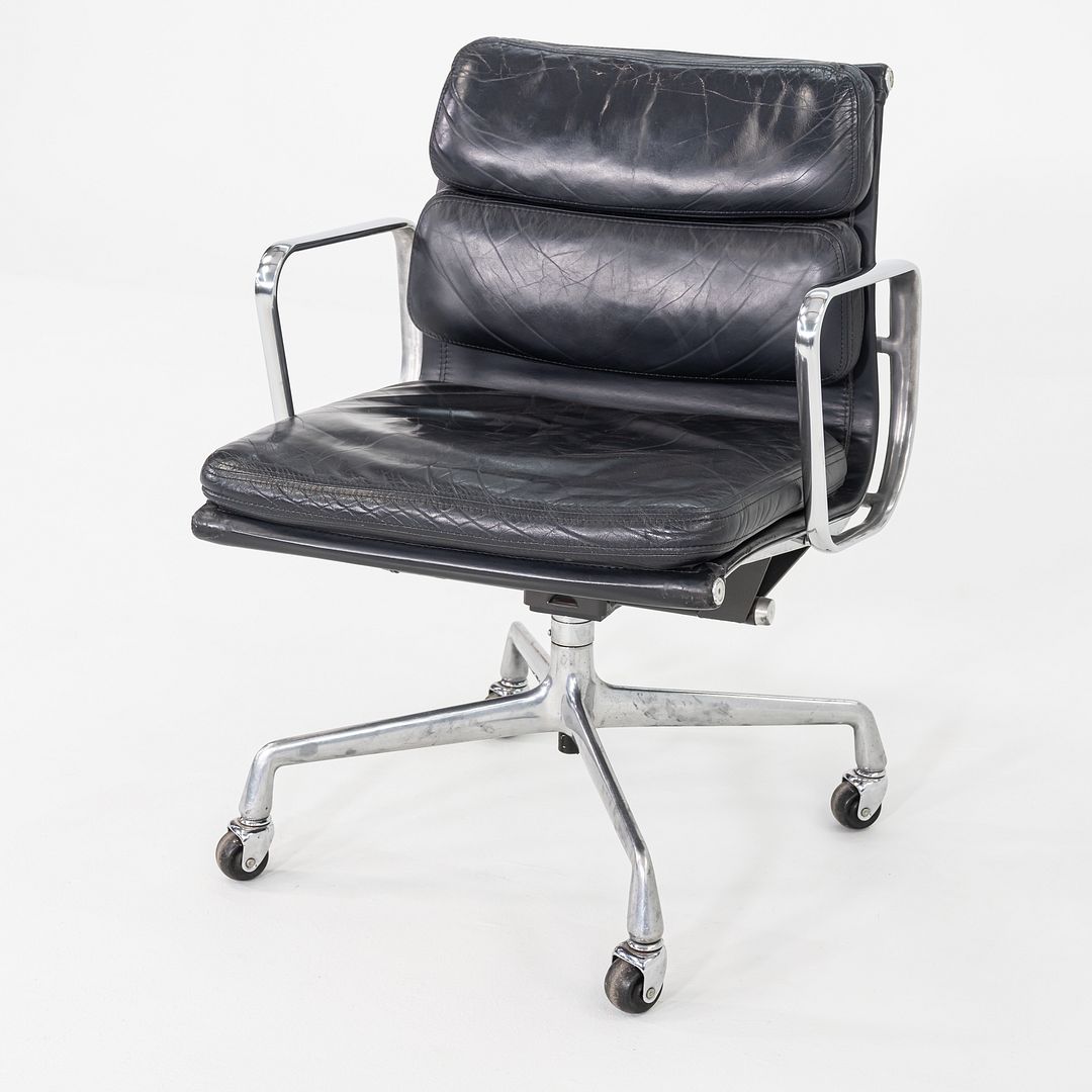 1989 Herman Miller Eames Soft Pad Management Desk Chair Black Leather 7x Avail