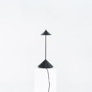1980s Artemide Sidecar of Italy Memphis Table Lamp in Black Metal & Plastic
