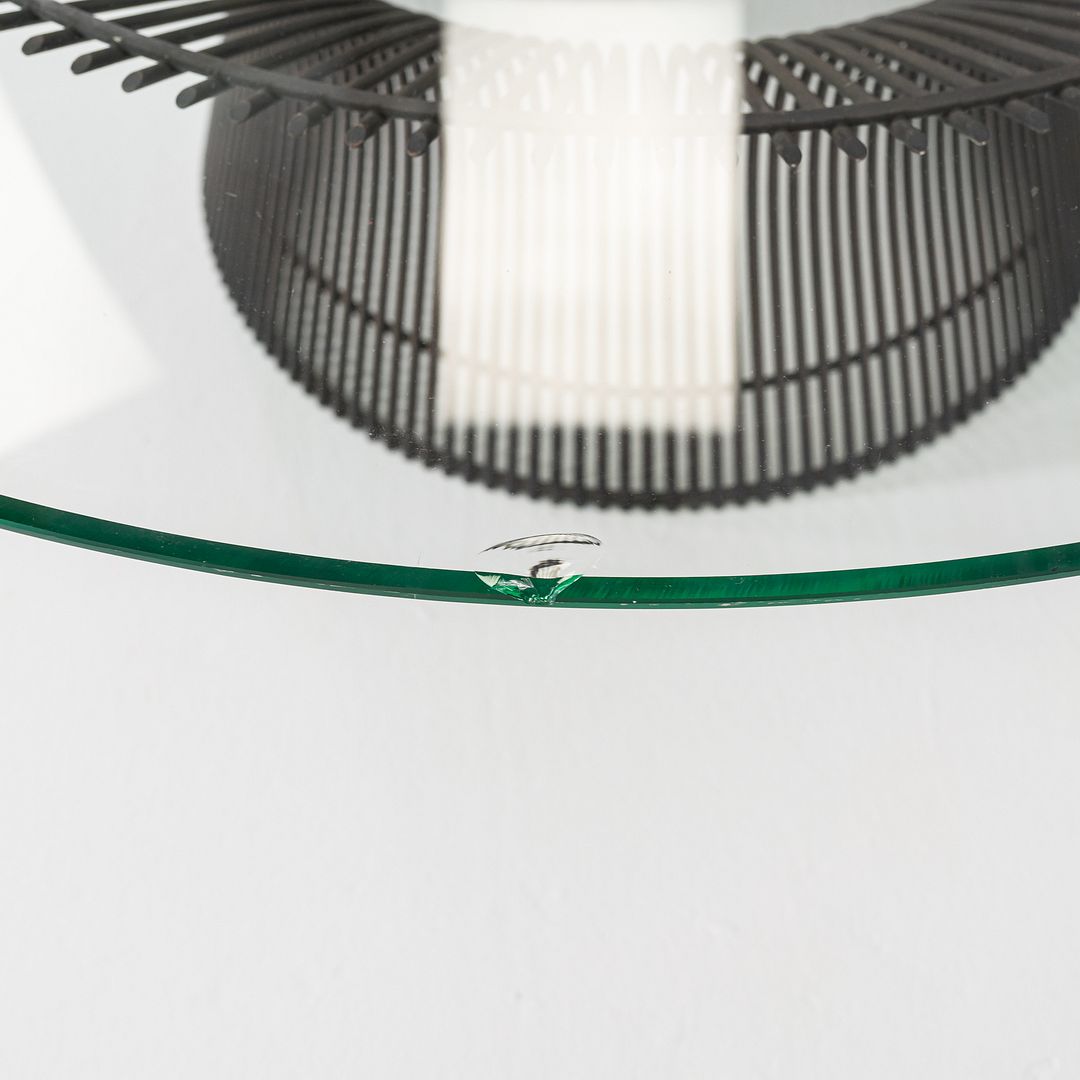 1970s Warren Platner for Knoll Coffee Table w/ Dark Bronze Base & Glass Top 42"