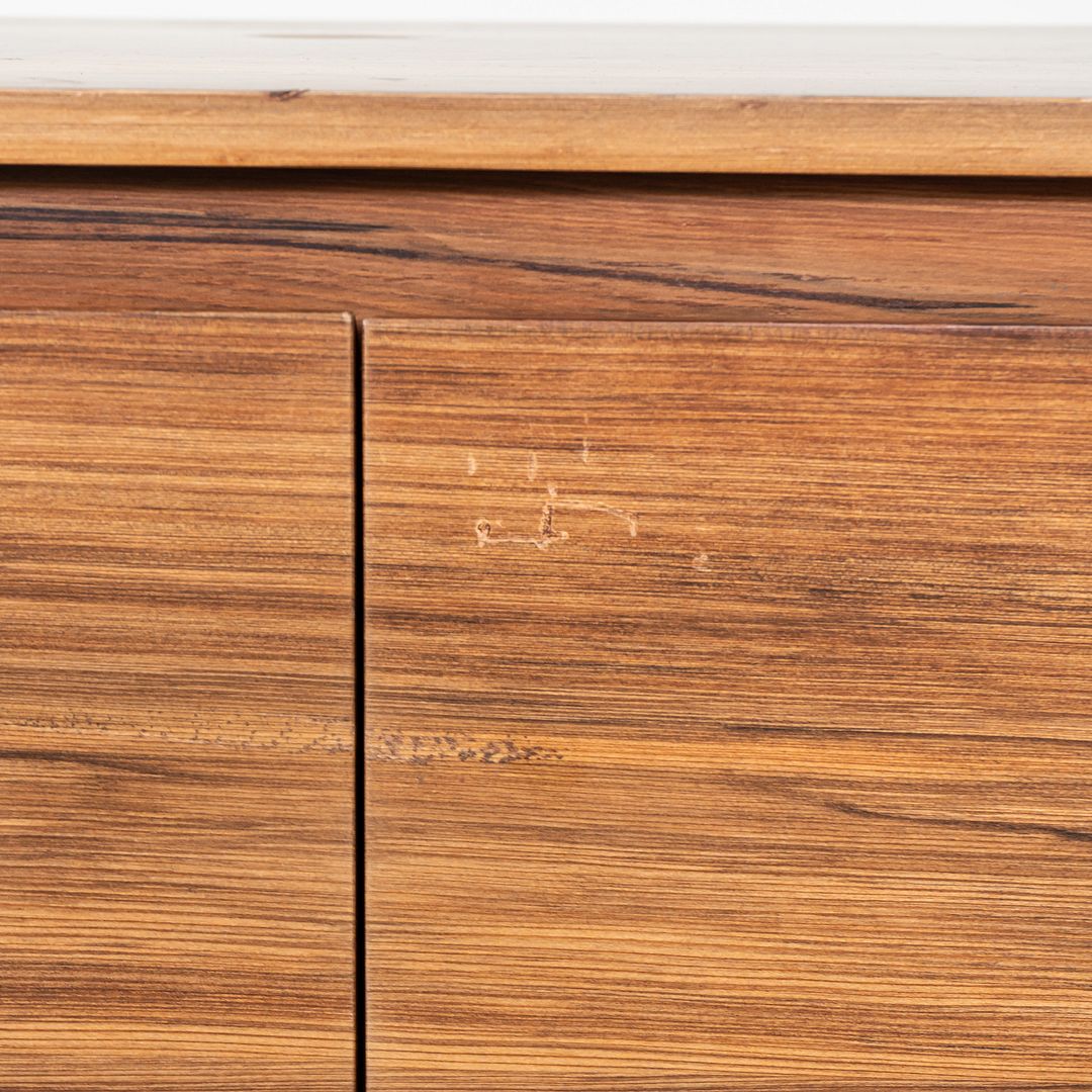 2010s Custom Reclaimed Hardwood Credenza with Steel Base, 19 x 144 x 29 inches