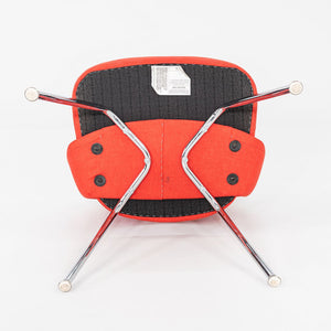 2015 Pair of Eero Saarinen for Knoll Armless Executive Dining Chair Red / Orange