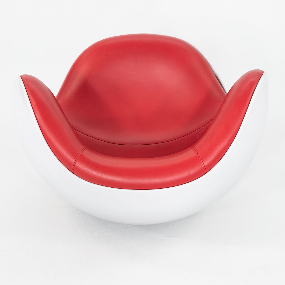 2000 Diego Batti for Brion Arte Industrial 'Placentero' Lounge Chair Red Leather
