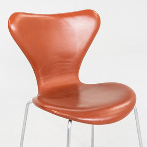 2004 Set of Four Arne Jacobsen for Fritz Hansen Series 7 Dining Chairs in Cognac