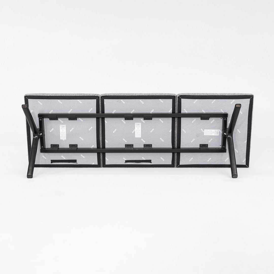 2020s Ichiro Iwasaki for Arper Three Seat Kiik Bench with Back in Grey Fabric
