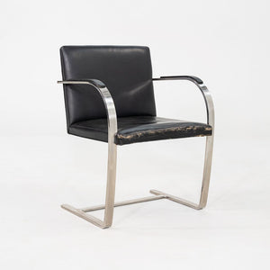 1960s Set of Eight Mies van der Rohe Knoll Stainless Steel Flat Bar Brno Chairs