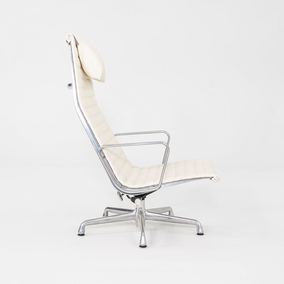 2009 Herman Miller Eames Aluminum Group Lounge Chair with 2101 Ivory Leather