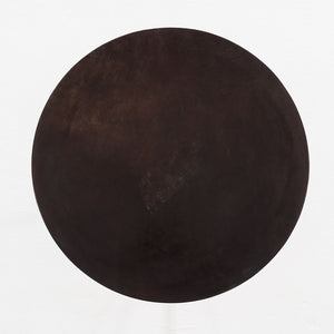 C. 1960s Eero Saarinen for Knoll Tulip Side Table with Custom Black Leather Top