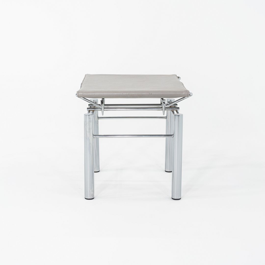 1980s Hans Ullrich Bitsch 8600 Stool / Ottoman for Kusch & Co. w/ Grey Leather