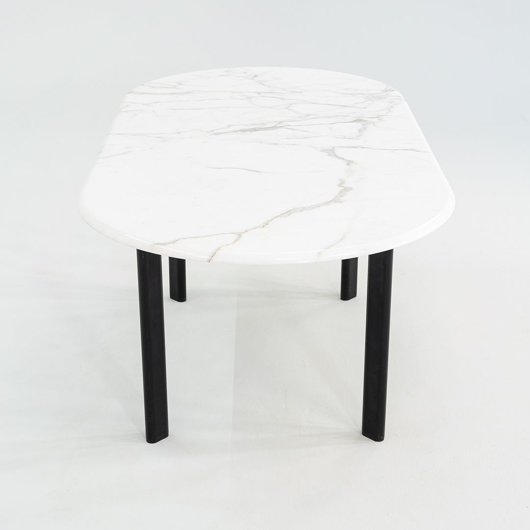 1990 Knoll Joseph D'Urso Racetrack Dining / Work Table in Steel with Marble Top