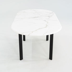 1990 Knoll Joseph D'Urso Racetrack Dining / Work Table in Steel with Marble Top