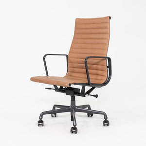 2019 Herman Miller Eames Aluminum Executive Desk Chair Brown Leather Upholstery