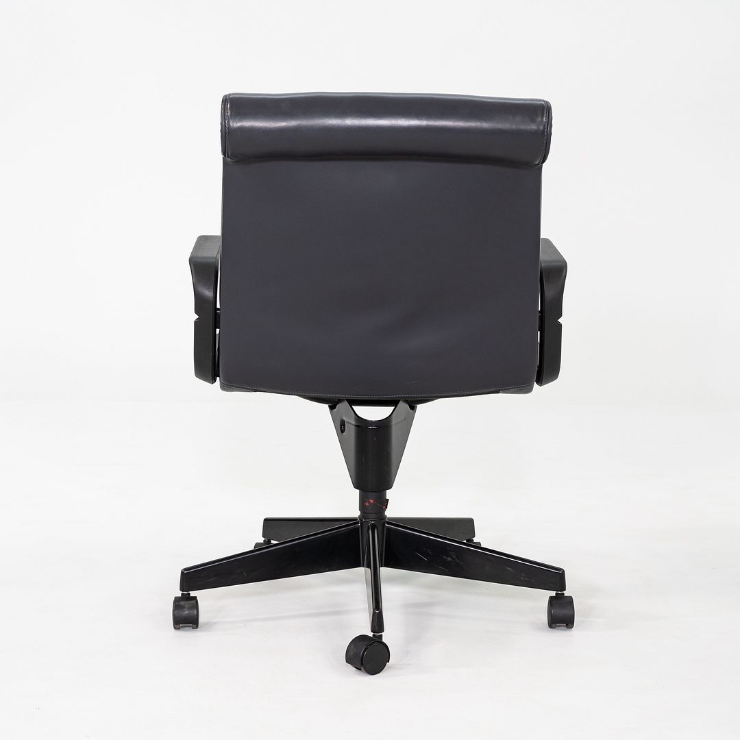 C. 2001 Richard Sapper Management Desk Chair w/ Grey Leather Upholstery 6x Avail