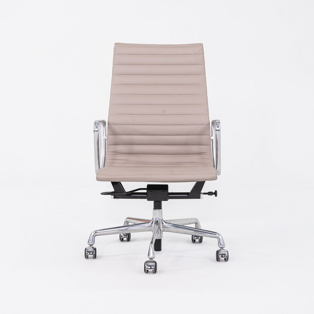 2023 Herman Miller Eames Aluminum Executive Desk Chair in Gray Bristol Leather