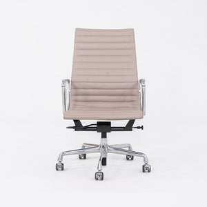 2023 Herman Miller Eames Aluminum Executive Desk Chair in Gray Bristol Leather