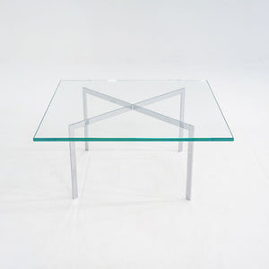 2000s Mies van der Rohe for Knoll Barcelona Coffee Table Chromed Steel and Glass