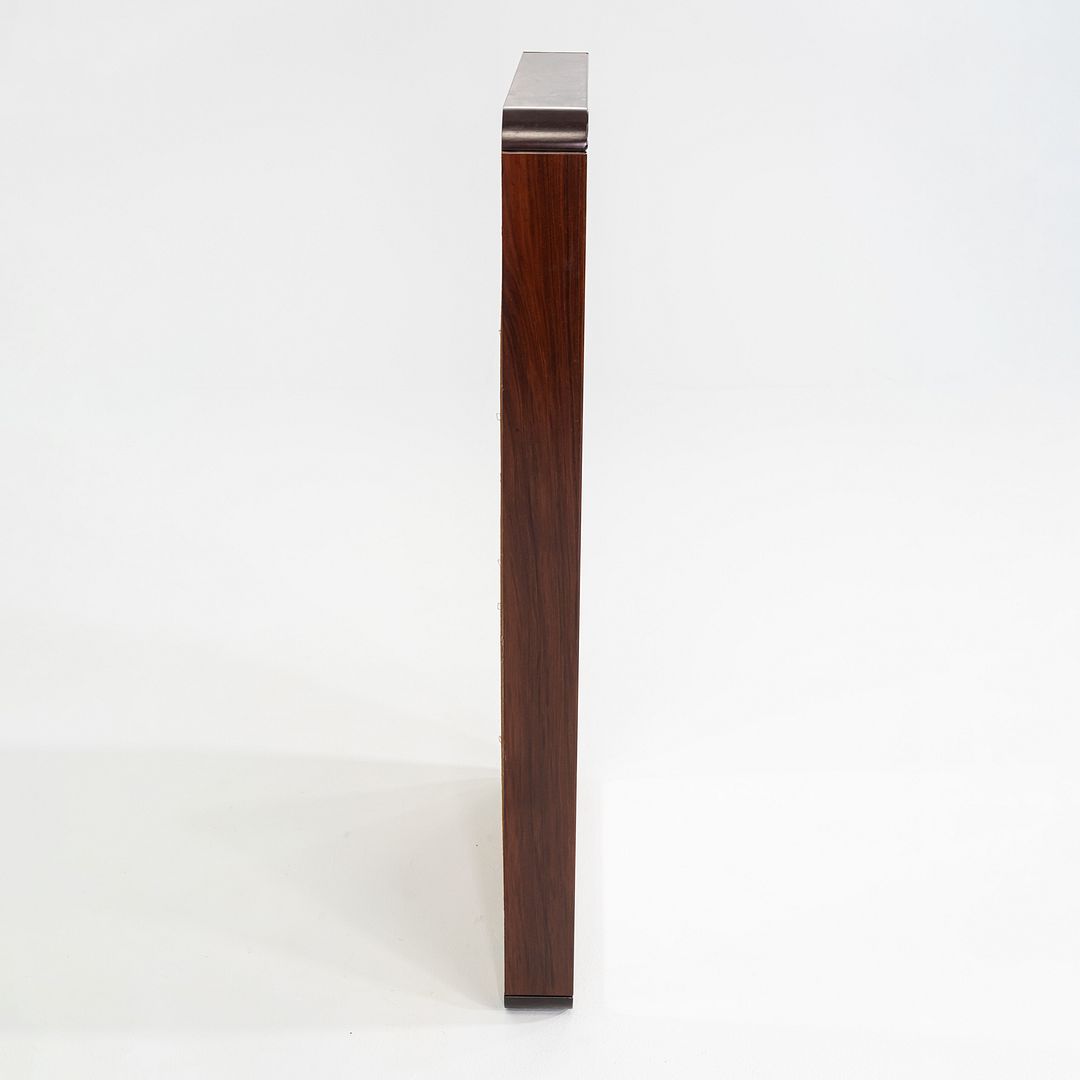1970s Danish Modern Rosewood Mirror with Rounded Edges 27.5 x 51 x 4 inches