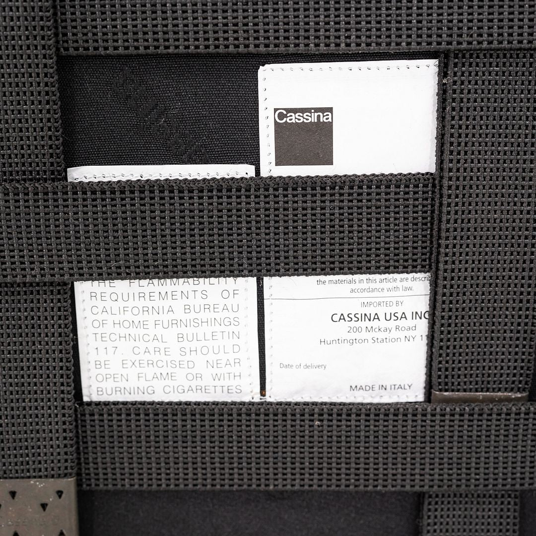 2010s Le Corbusier Jeanneret Perriand for Cassina LC2 Ottoman in Black Leather