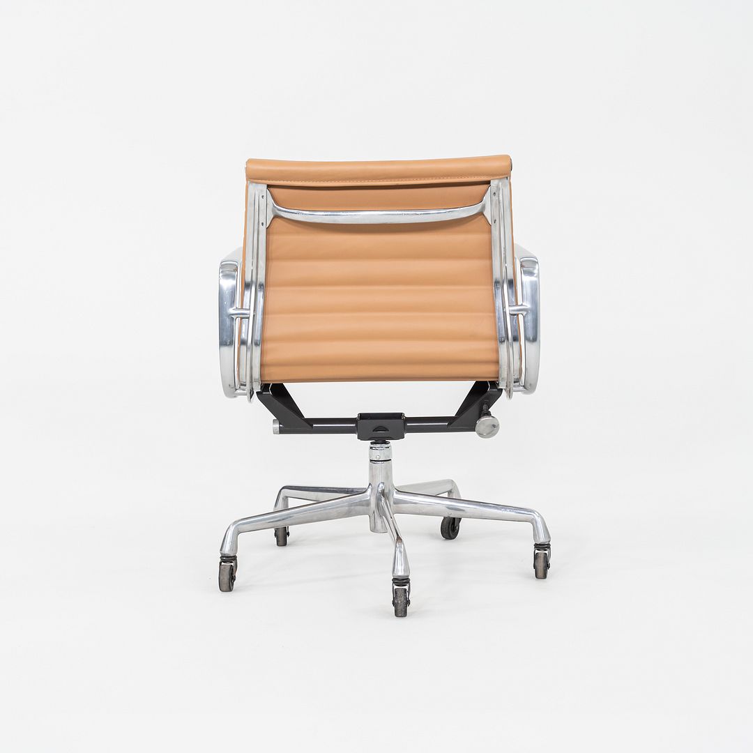 SOLD 2010s Herman Miller Eames Aluminum Group Management Desk Chair in Tan Leather