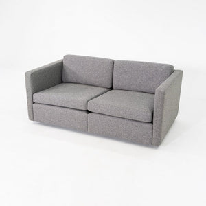 1980s Charles Pfister Knoll Loveseat / Two Seat Sofa Upholstered in Grey Fabric