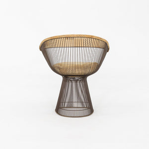 1970s Warren Platner for Knoll Dining Arm Chair in Bronze with Original Fabric
