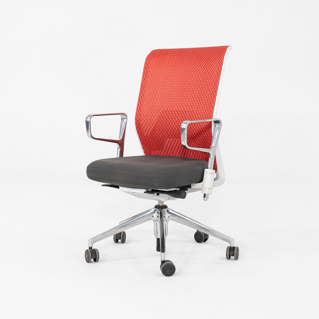 2013 Antonio Citterio for Vitra ID Mesh Desk Chairs in Grey with Orange Mesh 12x Available