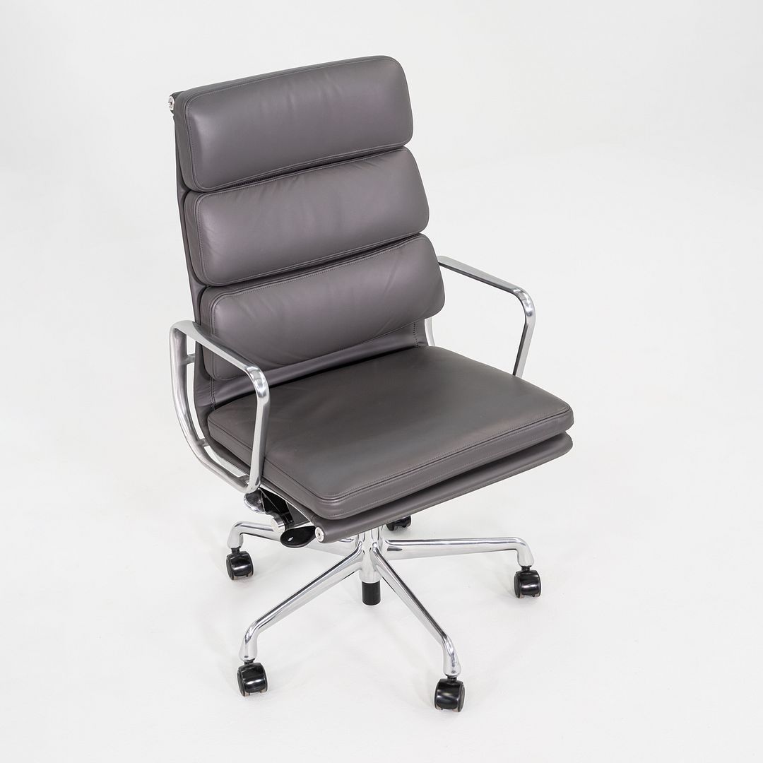 2017 Herman Miller Eames Soft Pad Executive Desk Chair Grey Leather 6x Available