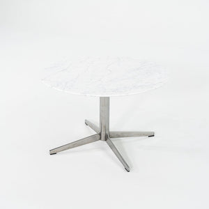 2010s Haworth Planes Collection Jive Marble and Steel Round Table 28 inches