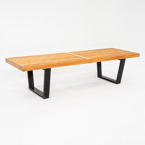 1950s George Nelson for Herman Miller Slatted Bench in Maple 56" Model 4992