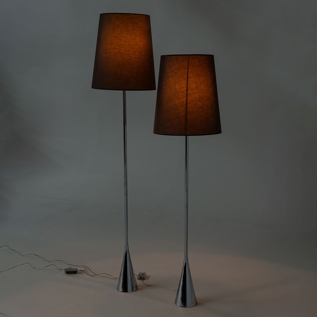 1990s Pair of Modernist Floor Lamps by Pascal Mourgue for Ligne Roset, France