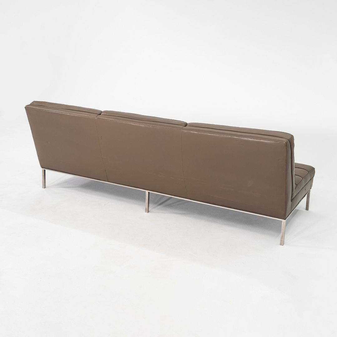 1960s Gordon Bunshaft and Davis Allen of SOM Three Seat Sofa in Brown Leather