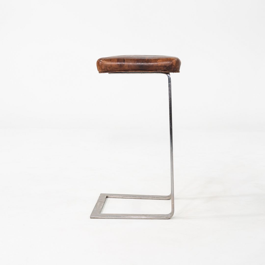 1980s Four Seasons Barstool by Cumberland Furniture in Stainless and Leather