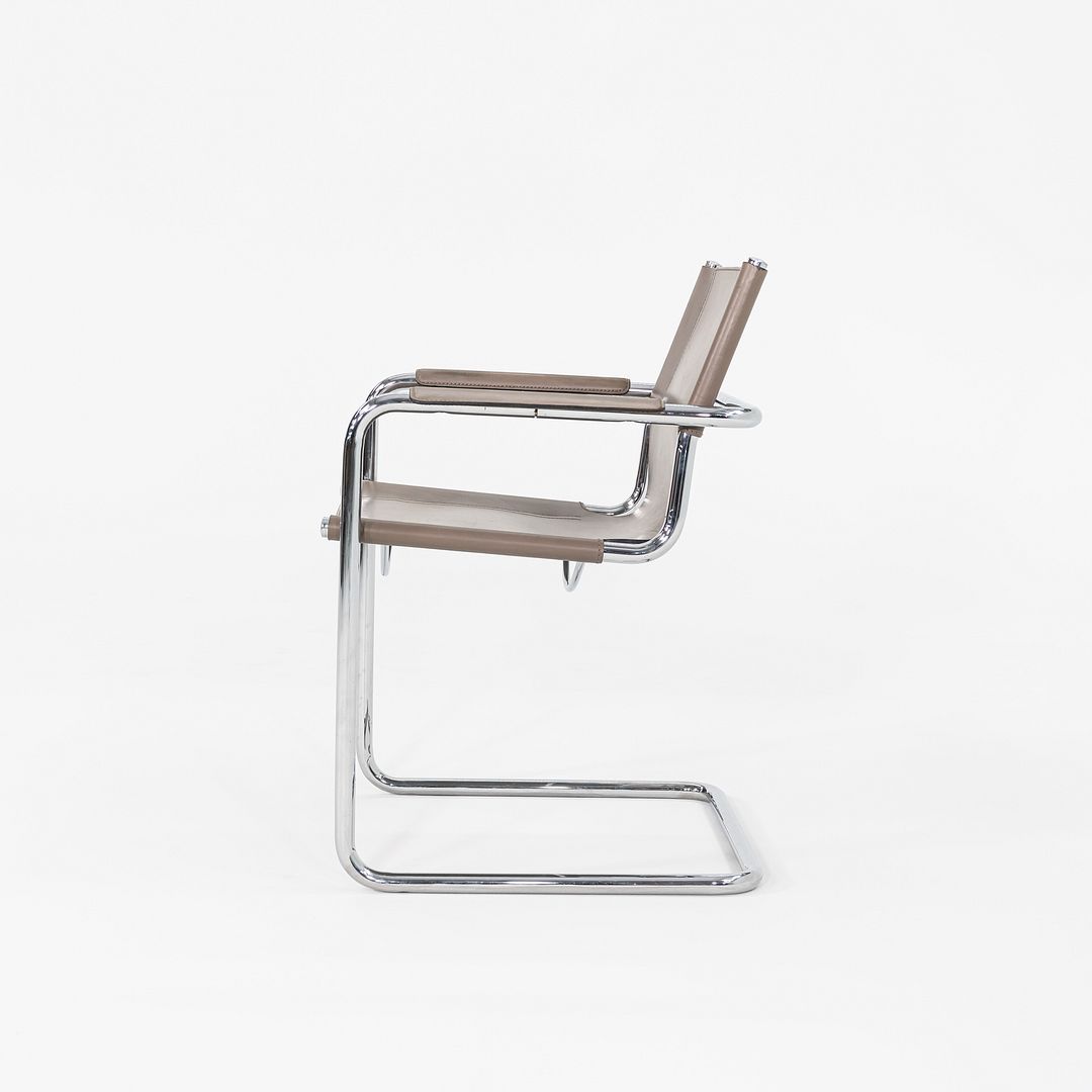 1970s Mart Stam for Matteo Grassi MG6 Arm Chair in Chrome with Grey Leather