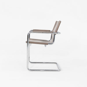 1970s Mart Stam for Matteo Grassi MG6 Arm Chair in Chrome with Grey Leather