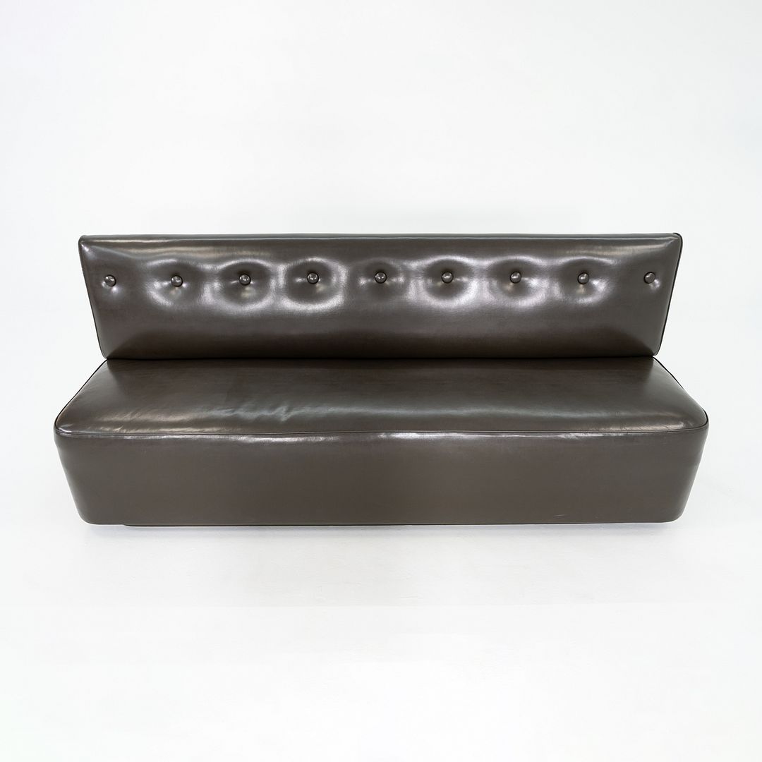 2004 Henry B Urban Custom Banquette / Bench Rich Brown Vinyl Upholstery Finish