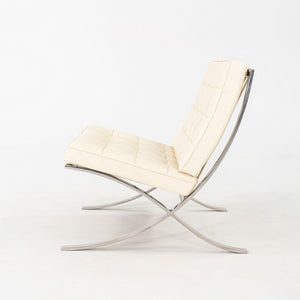 1970s Pair of Mies van der Rohe Knoll Barcelona Chairs with Stainless Frames