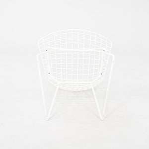 1990s Harry Bertoia for Knoll Wire Dining / Side Chair White Powdercoated Steel