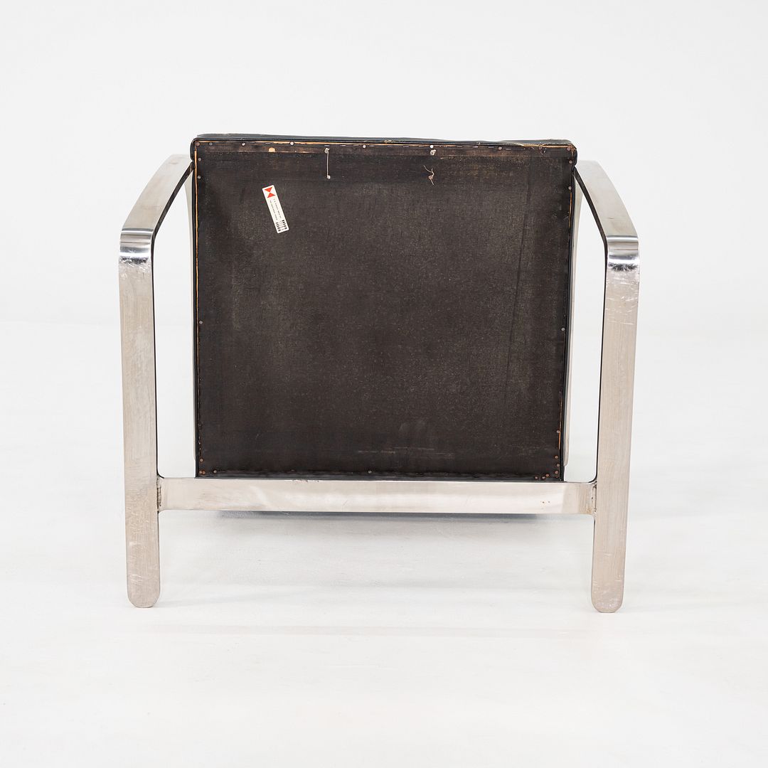 1960s Set of Eight Mies van der Rohe Knoll Stainless Steel Flat Bar Brno Chairs