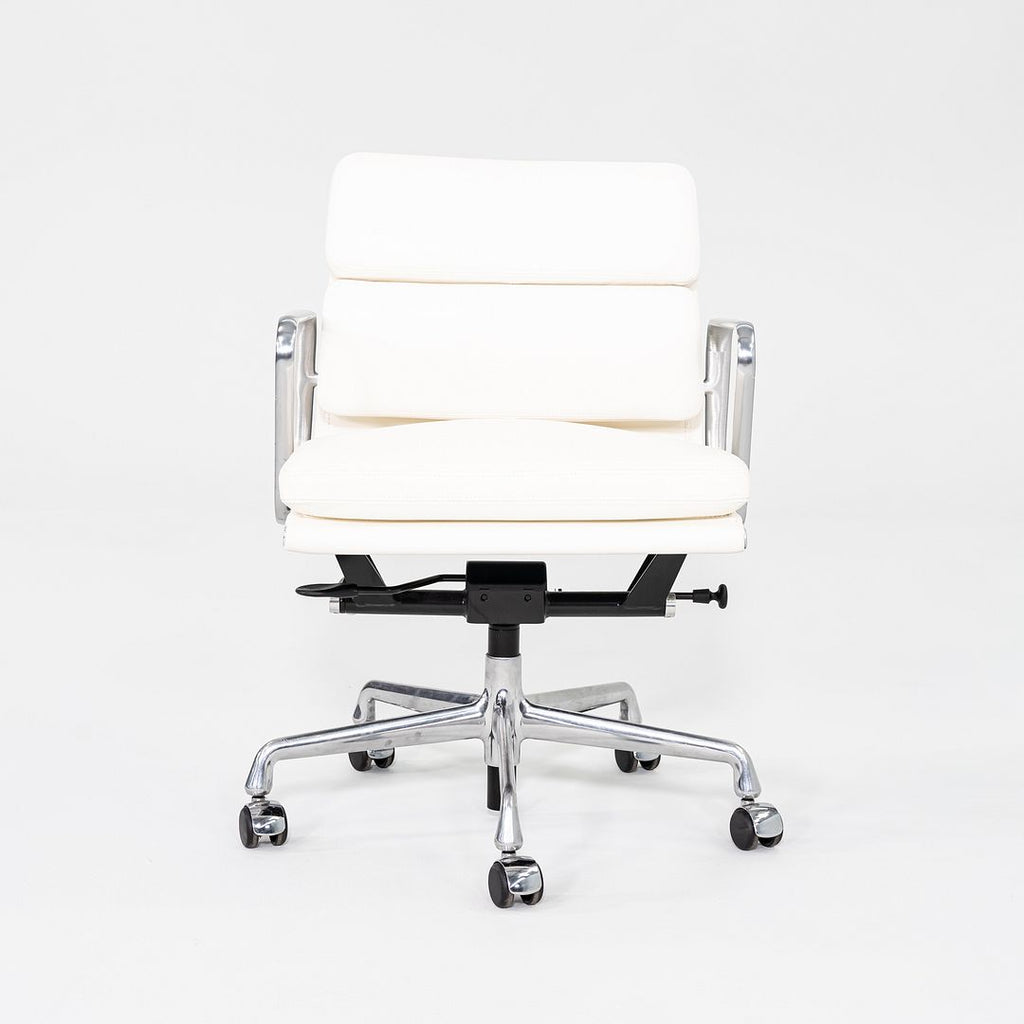 2020s Herman Miller Eames Soft Pad Management Desk Chair with White Leather