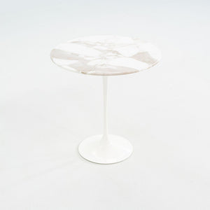 2003 Eero Saarinen for Knoll Tulip Side Table in Calacatta Gold Marble 20 inches