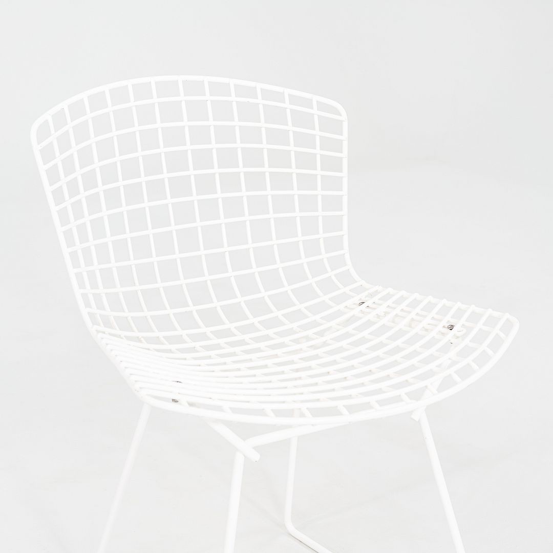 1990s Harry Bertoia for Knoll Wire Dining / Side Chair White Powdercoated Steel