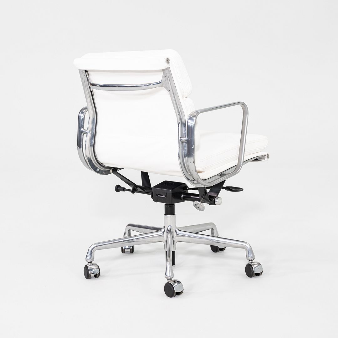 2010s Herman Miller Eames Soft Pad Management Desk Chair with White Leather
