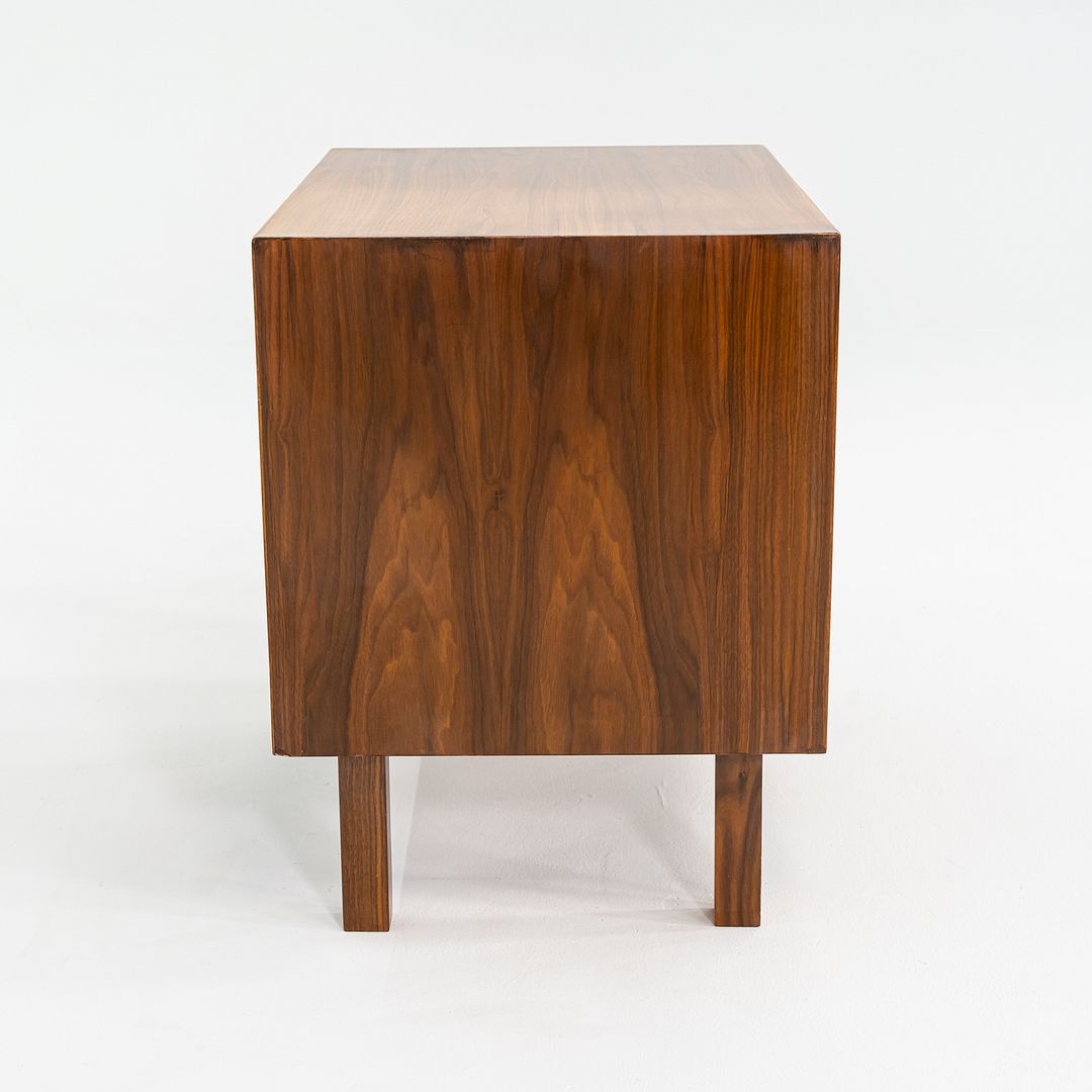 1970s Jens Risom Designs Walnut 29 Inch Cabinet / Mid-Century Modern Book Shelf
