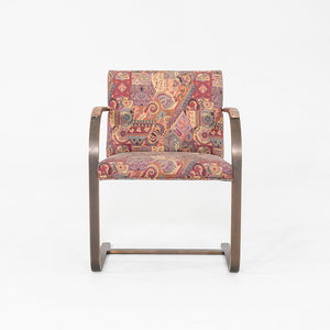 1971 Pair of Mies van der Rohe for Knoll Flat Bar Brno Chairs with Bronze Finish