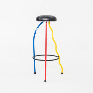 1980s Duplex Bar Stool byJavier Mariscal & Pepe Cortes for BD Barcelona w/ Vinyl
