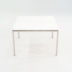 1965 Pair of Custom Marble and Steel Square Side Tables from Yamasaki Building