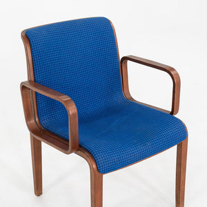 1970 Bill Stephens 1300 Series Dining Chair for Knoll in Purple Fabric & Walnut