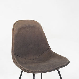 C. 1957 Set of Four Herman Miller Eames DKX-1 Dining Chairs in Wire and Fabric